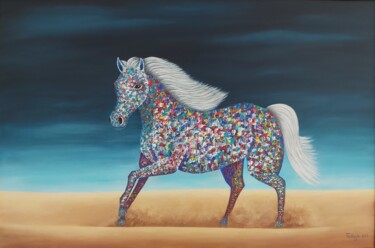 Painting titled "HORSE8" by Tady Divjak, Original Artwork, Acrylic