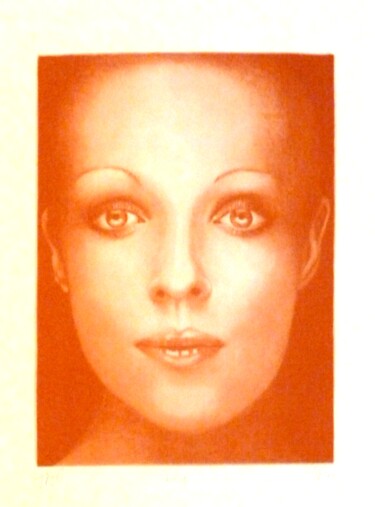 Painting titled "Lisa" by Georges Tag, Original Artwork, Charcoal