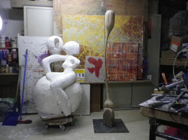 Sculpture intitulée "atelier" par Georges Tag, Œuvre d'art originale