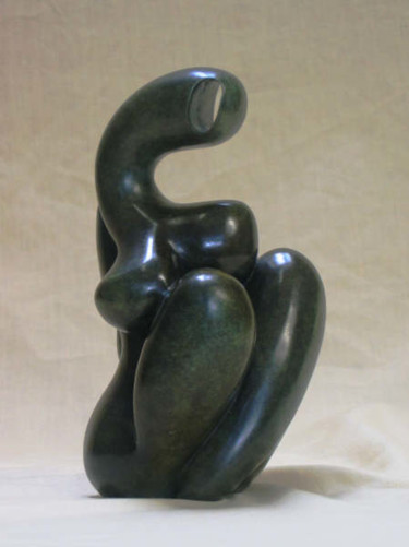 Sculpture titled "la Bretonne" by Georges Tag, Original Artwork, Metals