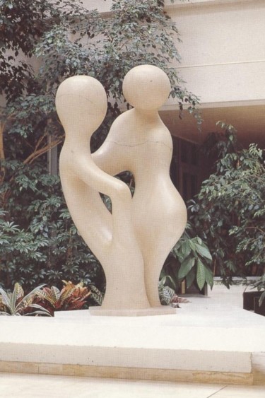 Скульптура под названием "Solidarité;" - Georges Tag, Подлинное произведение искусства