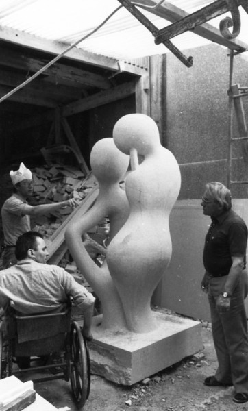 Sculpture titled "Atelier Mojon taill…" by Georges Tag, Original Artwork