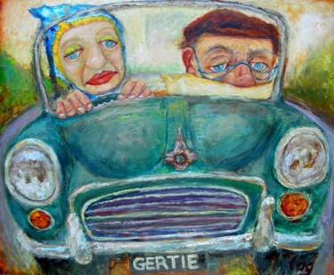 Painting titled "Gertie" by Tag, Original Artwork, Oil
