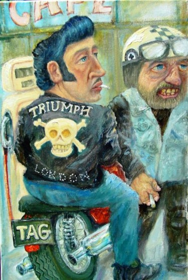 Painting titled "60's Rockers" by Tag, Original Artwork, Oil