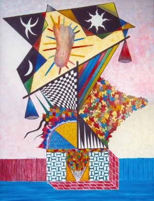 Painting titled "Le Voyage" by Mohamed Tahdaini, Original Artwork