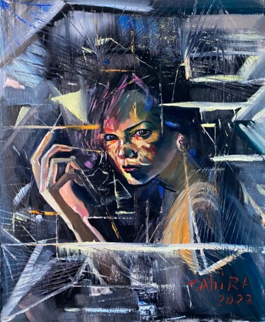 "Portrait femme" başlıklı Tablo Tahira Quliyeva tarafından, Orijinal sanat, Petrol