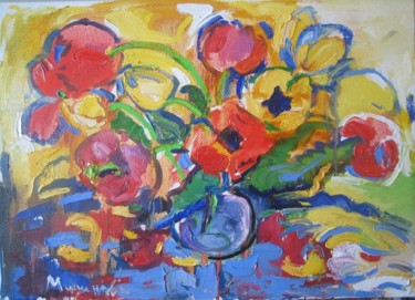 Картина под названием ""Tulips"" - Наталия Мишнёва, Подлинное произведение искусства, Масло