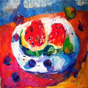 Painting titled ""Water-melons"" by Nataliia Mishniova, Original Artwork