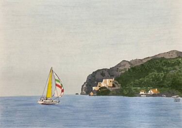 Malarstwo zatytułowany „Praia do Creiro” autorstwa Taicil, Oryginalna praca, Marker