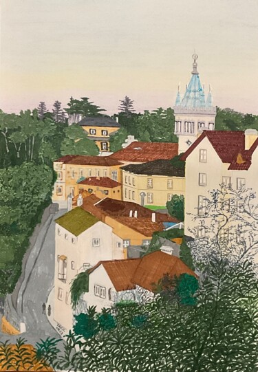 Painting titled "Sintra, Câmara Muni…" by Taicil, Original Artwork, Marker