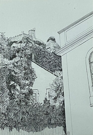 Drawing titled "Sintra, Castelo dos…" by Taicil, Original Artwork, Ink