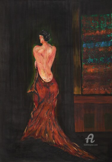 Painting titled "Dream Girl" by Taijul Islam, Original Artwork, Acrylic
