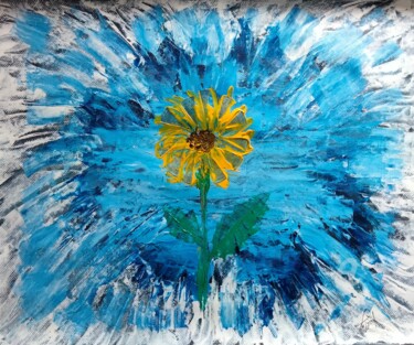 Peinture intitulée "Sunflower" par Taijul Islam, Œuvre d'art originale, Acrylique