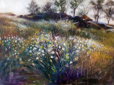 Painting titled "Spring's Bloom" by Taimeng Lim, Original Artwork, Oil