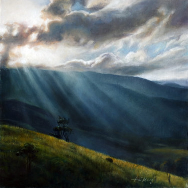 Pittura intitolato "Morning Sun Rays On…" da Taimeng Lim, Opera d'arte originale, Olio