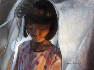 Painting titled "Daydreaming" by Taimeng Lim, Original Artwork