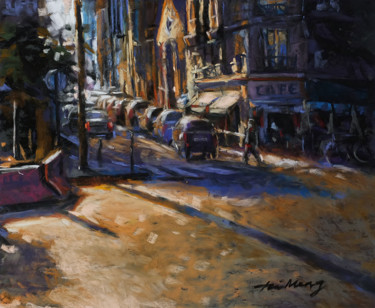 Painting titled "Evening Sunlights" by Taimeng Lim, Original Artwork, Pastel