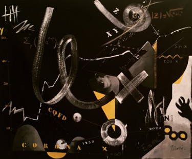 Malerei mit dem Titel "Corona virus 2020" von Edith Taioni, Original-Kunstwerk, Acryl