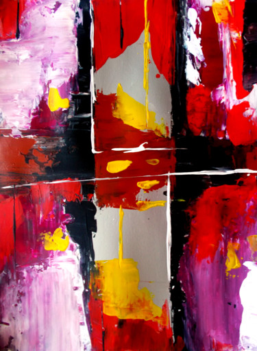 Silver Peinture intitulée "Silver" par T. Angot, Œuvre d'art originale, Acrylique