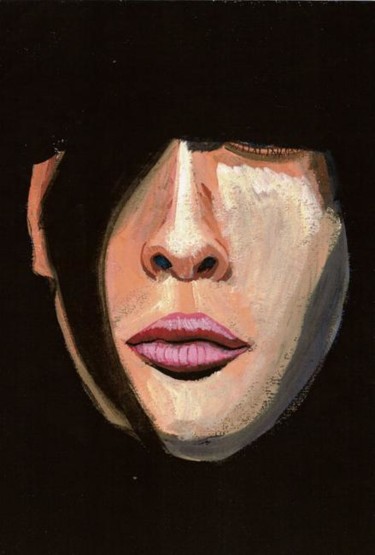 Painting titled "face.jpg" by Takatomo Homma, Original Artwork