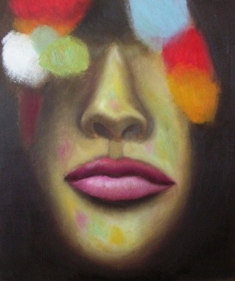 Painting titled "mel_face_low_res.JPG" by Takatomo Homma, Original Artwork, Oil