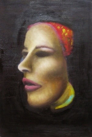 Painting titled "face_small.JPG" by Takatomo Homma, Original Artwork
