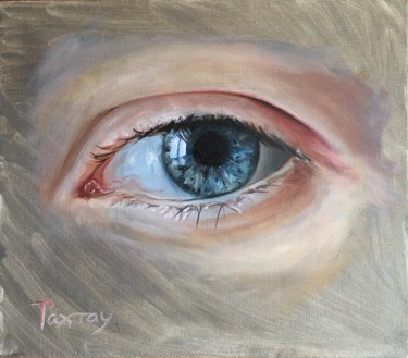 Картина под названием "Глаз 2" - Vlad Takhtau, Подлинное произведение искусства, Масло Установлен на Деревянная рама для нос…