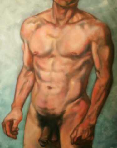 Painting titled "Nude study #1" by Takuart, Original Artwork, Oil