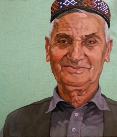 Painting titled "A man from Afghanis…" by Takuart, Original Artwork, Oil