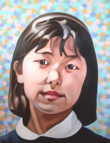 Peinture intitulée "なっちゃん Nacchan (A Ja…" par Takuart, Œuvre d'art originale, Huile Monté sur Châssis en bois