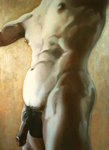 「Nude study #5」というタイトルの絵画 Takuartによって, オリジナルのアートワーク, オイル