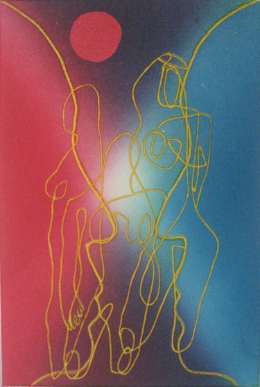 Peinture intitulée "l'ame soeur" par Takumax, Œuvre d'art originale
