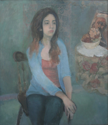 Painting titled "Deborah, 2019" by Tal Porat, Original Artwork, Oil