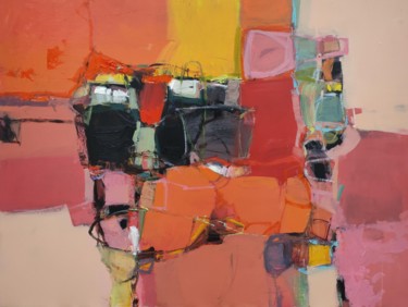 Pittura intitolato "Sans titre 5" da Rachid Taleb طالب رشيد, Opera d'arte originale, Acrilico