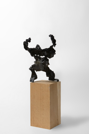 Scultura intitolato "Le Gorille Bras En…" da Philippe Tallis, Opera d'arte originale, Bronzo