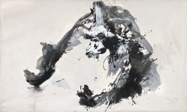 Pittura intitolato "Le Gorille Ici" da Philippe Tallis, Opera d'arte originale, Acrilico