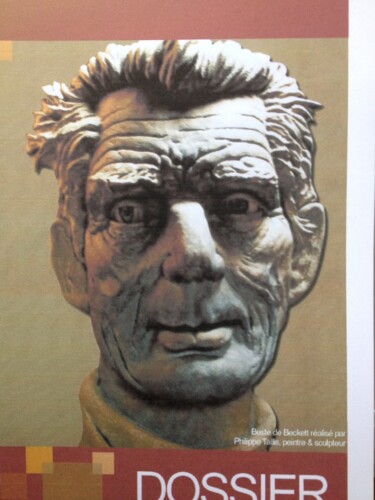 Скульптура под названием "Samuel Beckett" - Philippe Tallis, Подлинное произведение искусства, Папье-маше