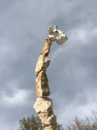 Sculpture titled "Bouquet de Girafffes" by Philippe Tallis, Original Artwork, Stone