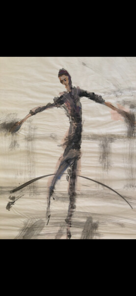 Картина под названием "Sylvie Guillem" - Philippe Tallis, Подлинное произведение искусства, Акрил