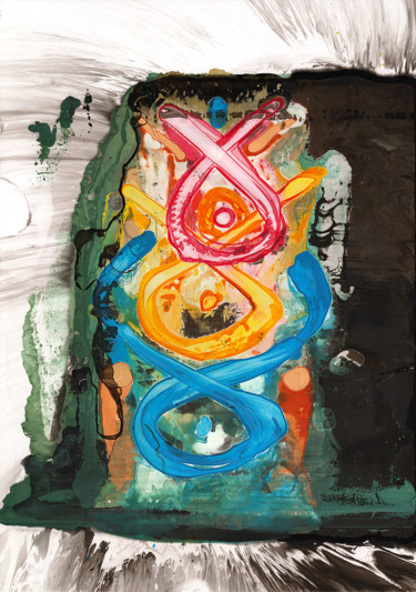 Peinture intitulée "Xacole" par Talou, Œuvre d'art originale, Acrylique