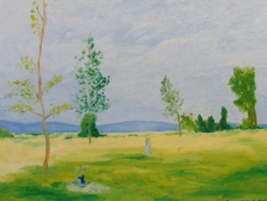 Painting titled "Monet fields" by Tal Rogers Jr, Original Artwork, Oil
