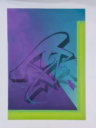 Pintura titulada "Gravura" por Talu, Obra de arte original, Pintura al aerosol