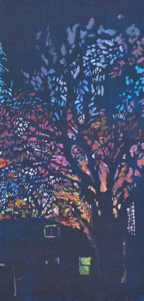 Painting titled "Bakerloo Sunset" by Tam Nightingale, Original Artwork, Acrylic