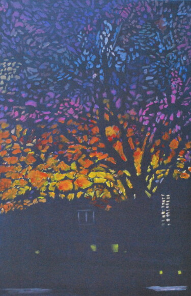 Картина под названием "Primrose Hill" - Tam Nightingale, Подлинное произведение искусства, Акрил Установлен на Деревянная ра…