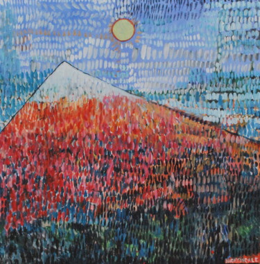 Painting titled "Red Mountain" by Tam Nightingale, Original Artwork, Acrylic