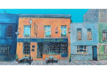 Painting titled "The Uxbridge Arms" by Tam Nightingale, Original Artwork, Acrylic Mounted on Wood Stretcher frame