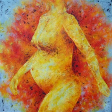Peinture intitulée "Maternité II" par Tam, Œuvre d'art originale