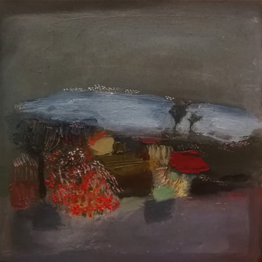 Painting titled "white lake" by Tako Chanchaleishvili, Original Artwork, Oil