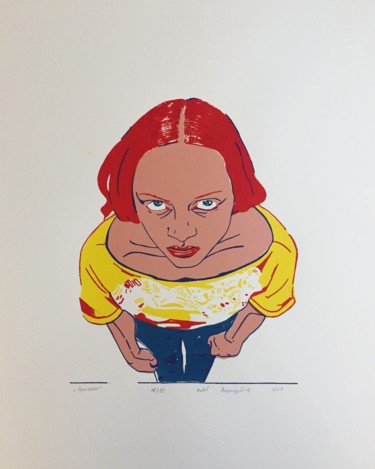 Druckgrafik mit dem Titel "Melanin" von Tamar Maglaperidze, Original-Kunstwerk, Siebdruck