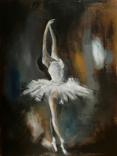 Schilderij getiteld "Ballet Girl" door Tamara Andjus, Origineel Kunstwerk, Acryl